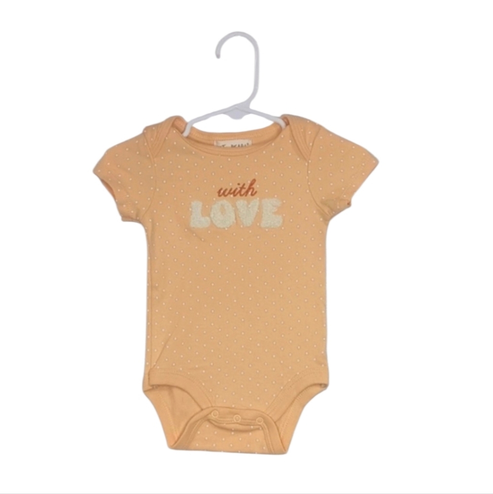 KIT + PEARL "With love"‎ YELLOW POLKA DOT ONSIE 3/6 M